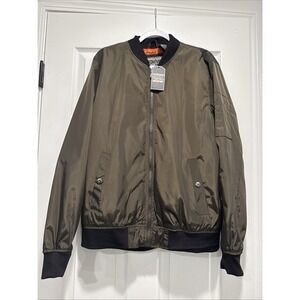 Civil Sektor Men's Size XL Green Bomber Jacket NWT